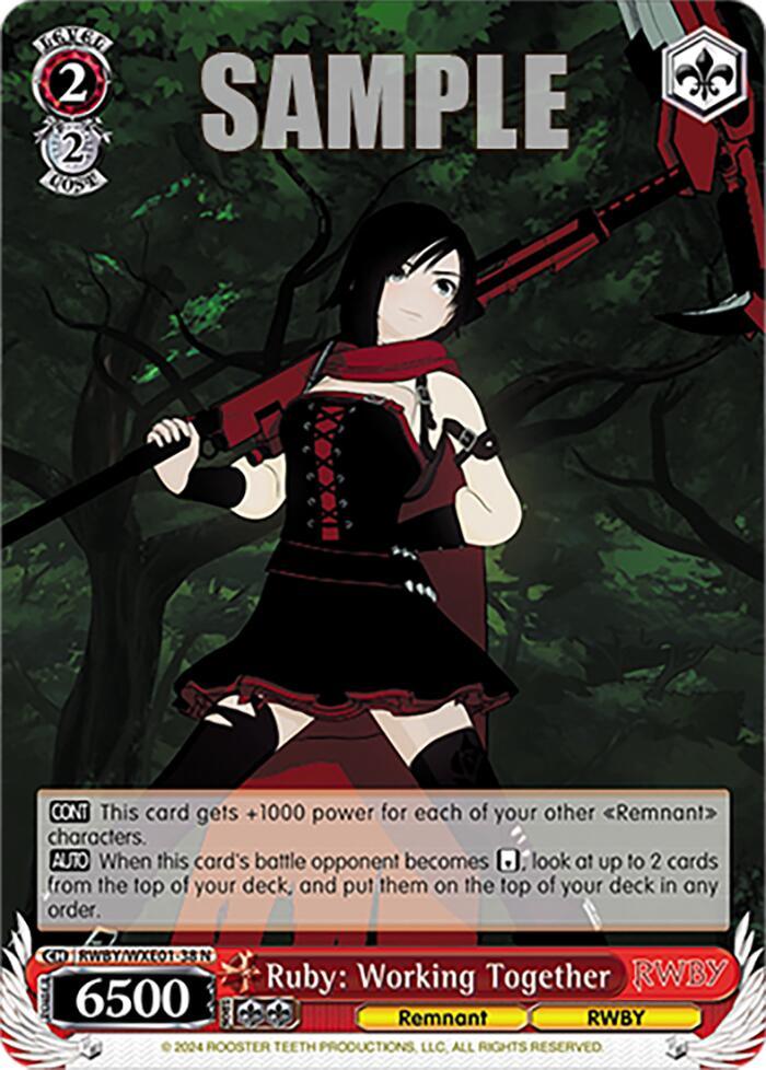 Ruby: Working Together (RWBY/WXE01-38 N) [RWBY: Premium Booster] - POKÉ JEUX