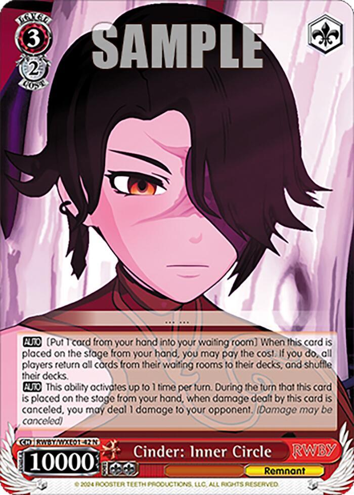 Cinder: Inner Circle (RWBY/WXE01-42 N) [RWBY: Premium Booster] - POKÉ JEUX