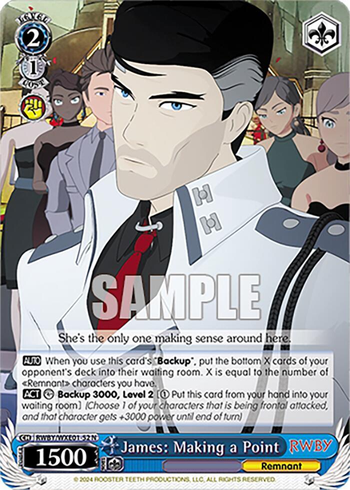 James: Making a Point (RWBY/WXE01-52 N) [RWBY: Premium Booster] - POKÉ JEUX