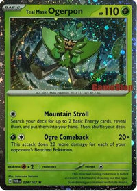 Teal Mask Ogerpon (Cosmos Holo) (Gamestop Exclusive) (24) - Miscellaneous Cards & Products Holofoil