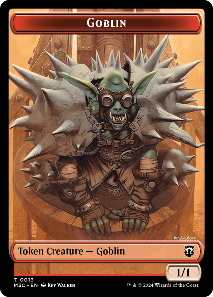 Goblin (Ripple Foil) // Tarmogoyf Double-Sided Token [Modern Horizons 3 Commander Tokens] - POKÉ JEUX
