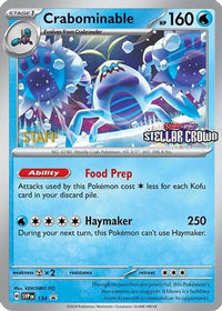 Crabominable (Prerelease) [Staff] (134) - SV Scarlet & Violet Promo Cards Reverse Holofoil