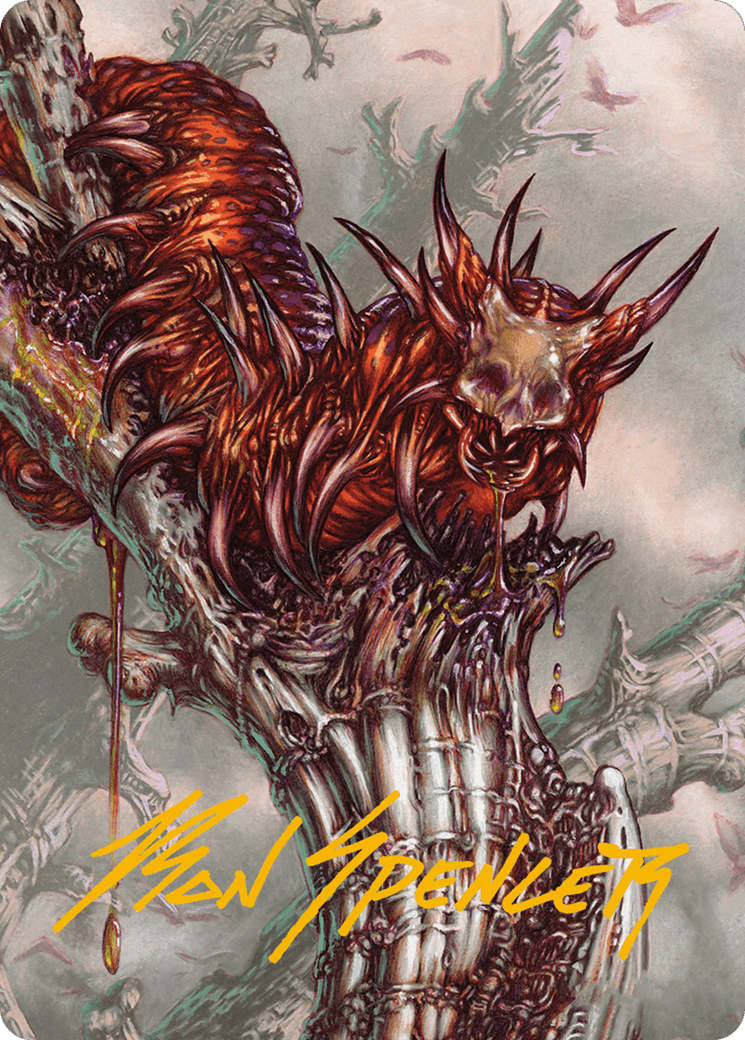 Grist, Voracious Larva Art Card (Gold-Stamped Signature) [Modern Horizons 3 Art Series] - POKÉ JEUX