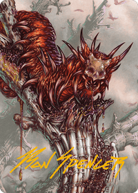 Grist, Voracious Larva Art Card (Gold-Stamped Signature) [Modern Horizons 3 Art Series] - POKÉ JEUX
