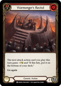 Warmonger's Recital (Red) [MON299] (Monarch) 1st Edition Normal - POKÉ JEUX