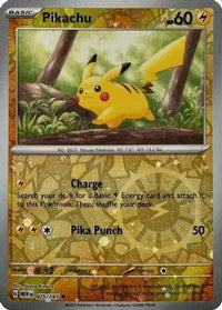 Pikachu (Reverse Cosmos Holo) (Costco Exclusive) (25/165)  - Miscellaneous Cards & Products Holofoil