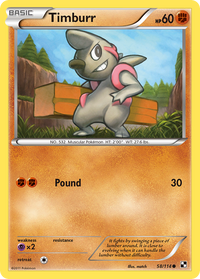 Timburr (#) (11) - BW Trainer Kit Excadrill & Zoroark