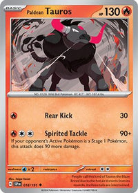 Paldean Tauros (18/191)  - SV08 Surging Sparks