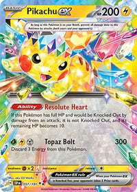 Pikachu ex (57/191) - SV08 Surging Sparks Holofoil