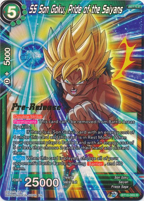 SS Son Goku, Pride of the Saiyans (BT10-065) [Rise of the Unison Warrior Prerelease Promos] - POKÉ JEUX