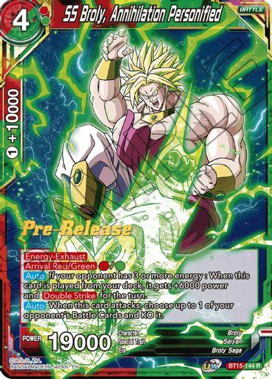 SS Broly, Annihilation Personified (BT15-144) [Saiyan Showdown Prerelease Promos] - POKÉ JEUX