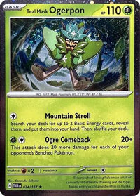 Teal Mask Ogerpon (Cosmos Holo) (24) - Miscellaneous Cards & Products Holofoil