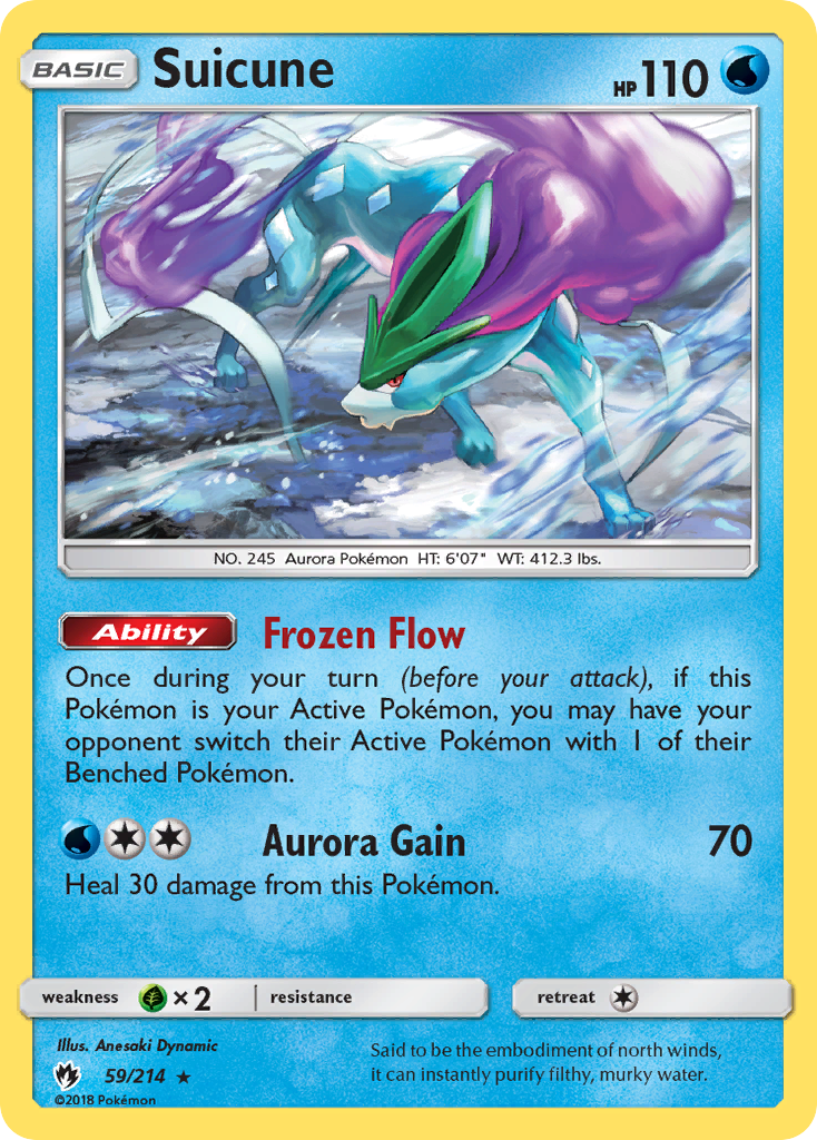 Suicune (Legendary Pokemon Stamped) (59/214) - Miscellaneous Cards & Products Holofoil