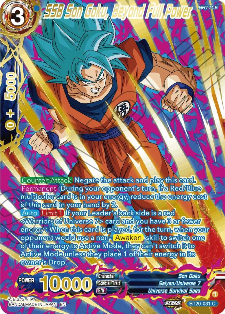 SSB Son Goku, Beyond Full Power (Gold-Stamped) (BT20-031) [Power Absorbed] - POKÉ JEUX