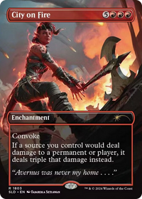 City on Fire (SLD-1803) - Secret Lair Drop (Borderless) Foil