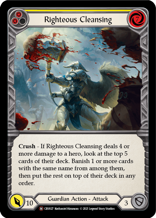 Righteous Cleansing [U-CRU027] (Crucible of War Unlimited) Unlimited Rainbow Foil - POKÉ JEUX