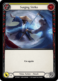 Surging Strike (Yellow) [WTR108-C] (Welcome to Rathe) Alpha Print Rainbow Foil - POKÉ JEUX