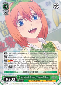 Variété de charmes, Yotsuba Nakano (5HY/W83-E028 RR+) [Les quintuplés quintessentiels] 