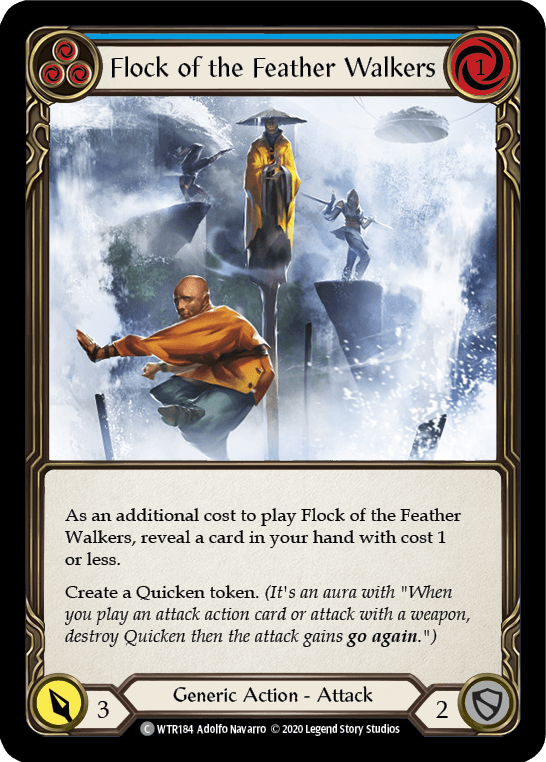 Flock of the Feather Walkers (Blue) [U-WTR184] (Welcome to Rathe Unlimited) Unlimited Rainbow Foil - POKÉ JEUX