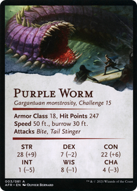 Purple Worm // Purple Worm (AAFR-003) - Adventures in the Forgotten Realms Art Series (Borderless) Foil