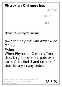 Phyrexian Chimney Imp [Unknown Event]