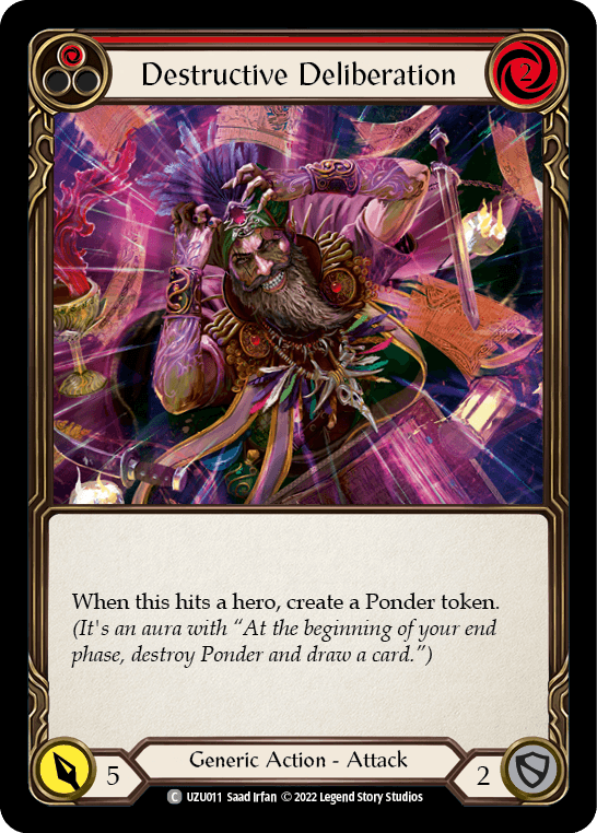 Destructive Deliberation (Red) [UZU011] (Outsiders Uzuri Blitz Deck) - POKÉ JEUX