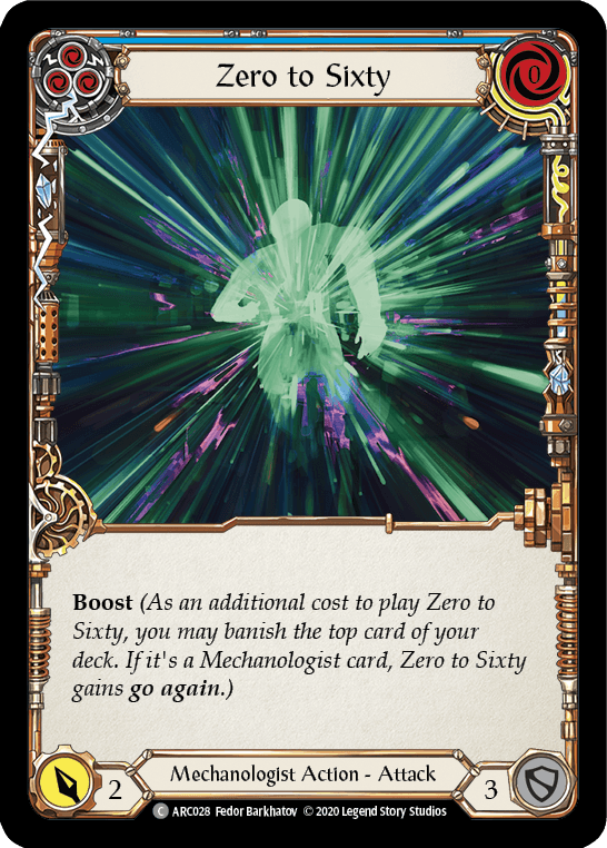 Zero to Sixty (Blue) [U-ARC028] (Arcane Rising Unlimited) Unlimited Normal - POKÉ JEUX
