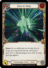 Zero to Sixty (Blue) [U-ARC028] (Arcane Rising Unlimited) Unlimited Normal - POKÉ JEUX