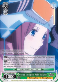 À l'intérieur de l'igloo, Miku Nakano (5HY/W83-E046 C) [Les quintuplés quintessentiels] 