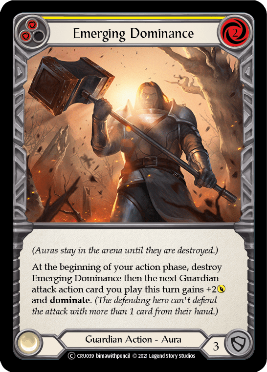 Emerging Dominance (Yellow) [U-CRU039] (Crucible of War Unlimited) Unlimited Rainbow Foil - POKÉ JEUX