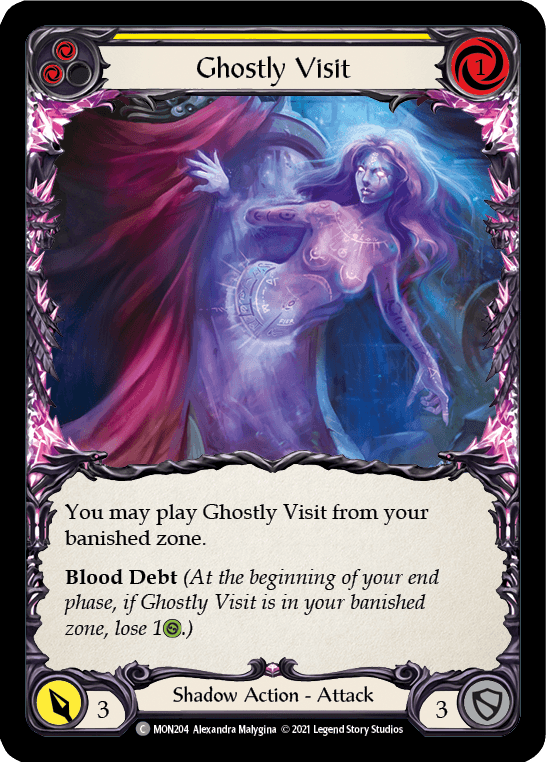 Ghostly Visit (Yellow) [MON204] (Monarch) 1st Edition Normal - POKÉ JEUX