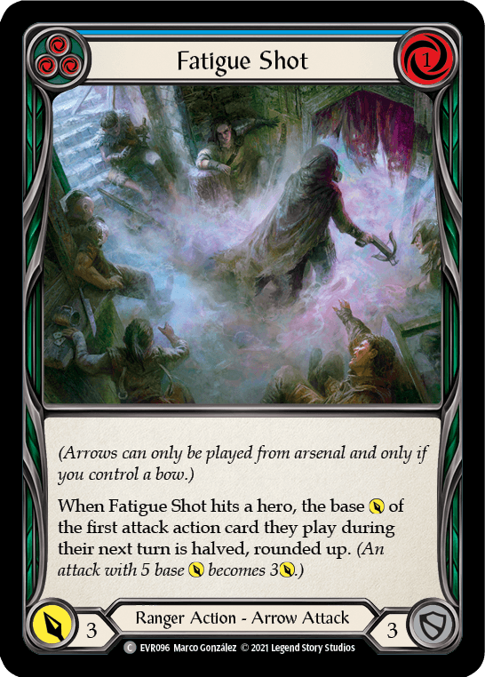 Fatigue Shot (Blue) [EVR096] (Everfest) 1st Edition Rainbow Foil - POKÉ JEUX