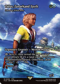 Tidus, Zanarkand Fayth - Thrasios, Triton Hero (Showcase) (FCA-058) - FINAL FANTASY: Through the Ages Foil