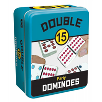 DOMINOES - PARTY - DOUBLE 15 - COLOR - TIN (EN) (Special Order)
