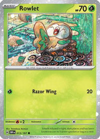 Rowlet (Cosmos Holo) (13/197) - Miscellaneous Cards & Products Holofoil
