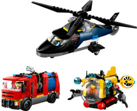 LEGO 60462 - CITY - Helicopter, Fire Truck & Submarine Remix - 116pcs (Special Order)