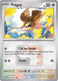 Pidgey (League Promo) (16/165)  - League & Championship Cards Reverse Holofoil
