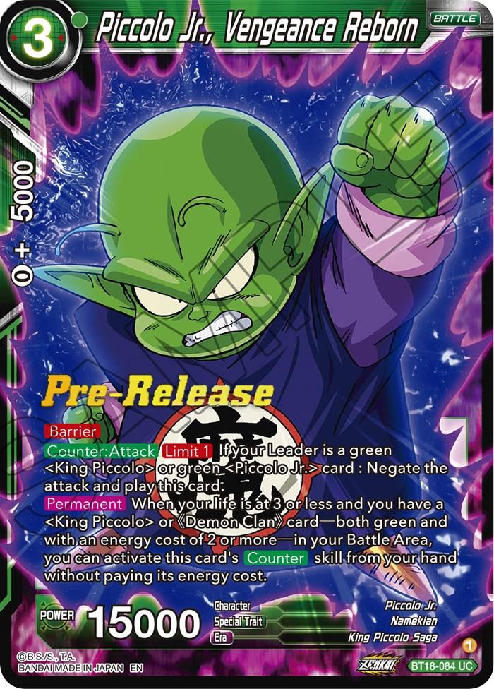 Piccolo Jr., Vengeance Reborn (BT18-084) [Dawn of the Z-Legends Prerelease Promos] - POKÉ JEUX