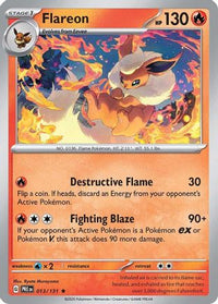 Flareon (13) - SV Prismatic Evolutions Reverse Holofoil