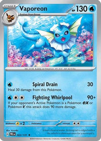 Vaporeon (22/131) - SV Prismatic Evolutions Reverse Holofoil