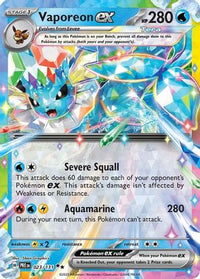 Vaporeon ex (23/131)  - SV Prismatic Evolutions Holofoil