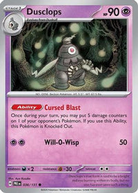 Dusclops (36) - SV Prismatic Evolutions Reverse Holofoil