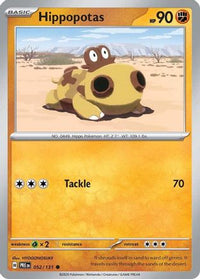 Hippopotas (52) - SV Prismatic Evolutions Reverse Holofoil