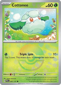 Cottonee (Poke Ball Pattern) (7/131) - SV Prismatic Evolutions Holofoil