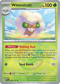 Whimsicott (Poke Ball Pattern) (8/131) - SV Prismatic Evolutions Holofoil