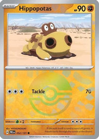 Hippopotas (Poke Ball Pattern) (52) - SV Prismatic Evolutions Holofoil