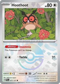 Hoothoot (Poke Ball Pattern) (77/131) - SV Prismatic Evolutions Holofoil