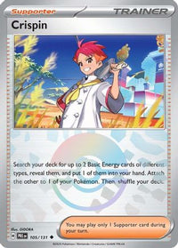 Crispin (Poke Ball Pattern) (105/131)  - SV Prismatic Evolutions Holofoil