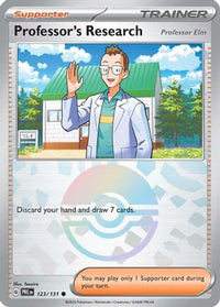 Professor's Research [Professor Elm] (Poke Ball Pattern) (123/131) - SV Prismatic Evolutions Holofoil