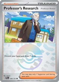 Professor's Research [Professor Rowan] (Poke Ball Pattern) (124/131) - SV Prismatic Evolutions Holofoil